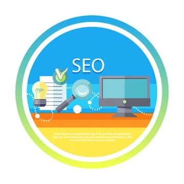 SEO optimization, programming process Stock Illustration