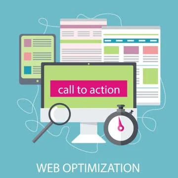 SEO optimization, programming process Stock Illustration