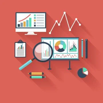 SEO optimization, programming process Illustrazione stock