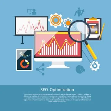 SEO optimization, programming process Stock Illustration