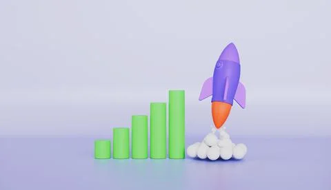SEO optimization with rocket for marketing social media concept 库存插图