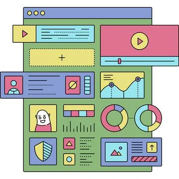 Seo optimization service flat vector icon isolated Stock Illustration