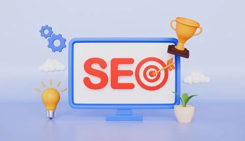 SEO Optimization, Strategy and Planning website, Marketing social media Stockillustratie