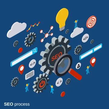SEO optimization vector concept Stock Illustration