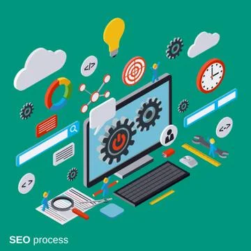 SEO optimization vector concept Stock Illustration