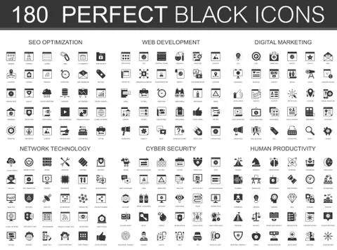 Seo optimization, web development, digital marketing, network technology, cyber Stockillustratie