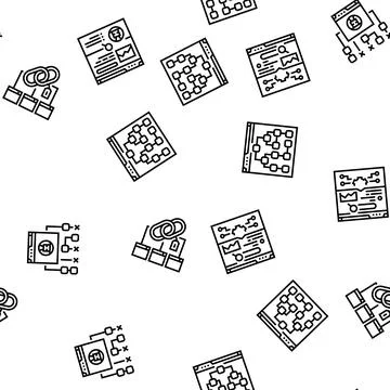 Seo optimize community seamless pattern vector Stock Illustration