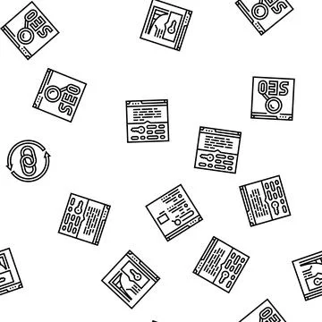 Seo optimize community seamless pattern vector Stockillustratie