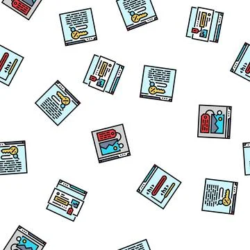 Seo optimize community seamless pattern vector 库存插图