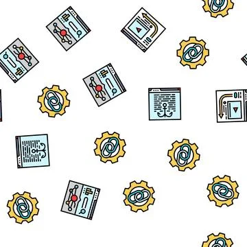 Seo optimize community seamless pattern vector Stock Illustration