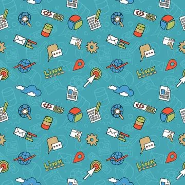 SEO Pattern Illustrazione stock