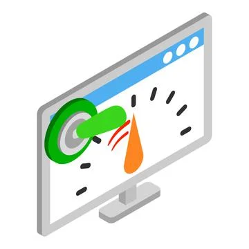 Seo performance icon, isometric style Stock Illustration