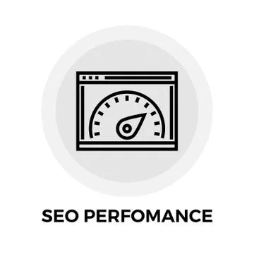 SEO performance Line Icon Stock Illustration