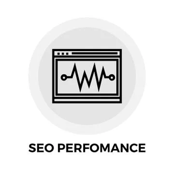 SEO performance Line Icon Illustrazione stock