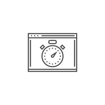 SEO performance Line Icon Illustrazione stock