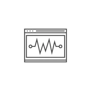 SEO performance Line Icon 스톡 일러스트