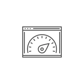 SEO performance Line Icon Stock Illustration