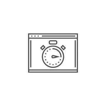 SEO performance Line Icon Stock Illustration