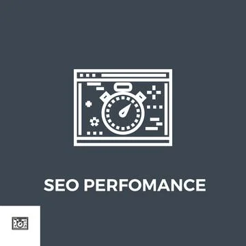 SEO performance Line Icon Illustrazione stock
