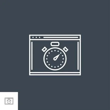 SEO performance Line Icon Illustrazione stock