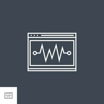 SEO performance Line Icon Illustrazione stock