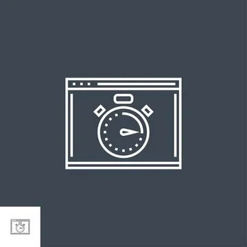 SEO performance Line Icon Stock Illustration