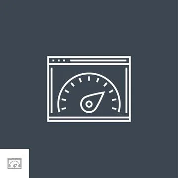 SEO performance Line Icon Stock Illustration