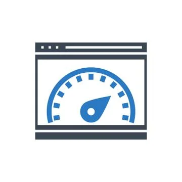 SEO performance Vector Glyph Icon Illustrazione stock