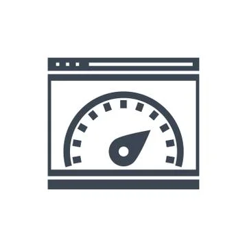 SEO performance Vector Glyph Icon Illustrazione stock