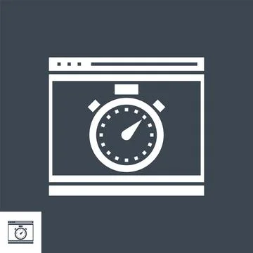 SEO performance Vector Glyph Icon Illustrazione stock