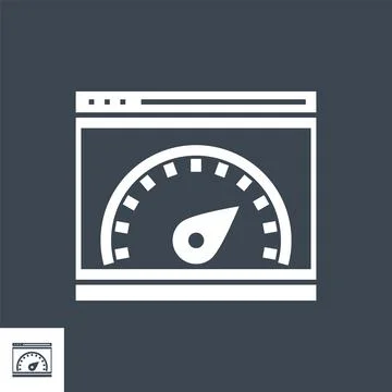 SEO performance Vector Glyph Icon Illustrazione stock