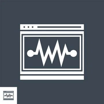 SEO performance Vector Glyph Icon Illustrazione stock