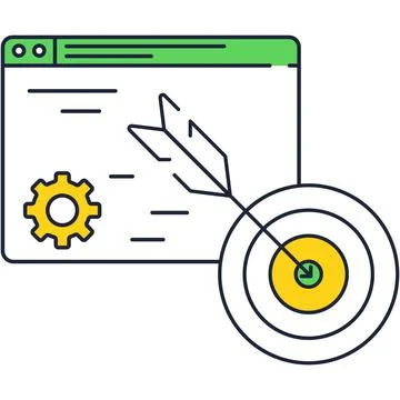 Seo performance web icon business targeting vector Stock Illustration