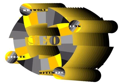 Seo process Stockillustratie