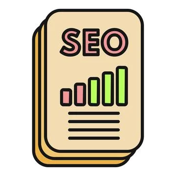 Seo report document showing growth bar chart イラスト素材