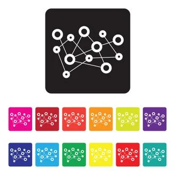 Seo report icon set 스톡 일러스트