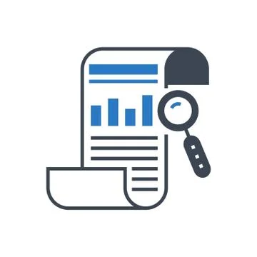 SEO Report Vector Glyph Icon Stock Illustration