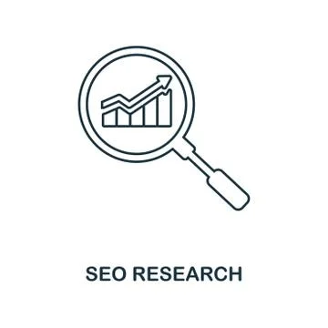 Seo Research creative icon. Simple element illustration. Seo Research concept Stock Illustration