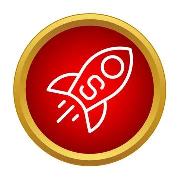 Seo rocket launching for search engine optimization success イラスト素材