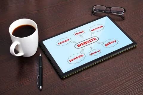 Seo scheme on screen Stock Photos