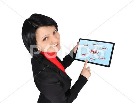 Seo on screen Stock Illustration