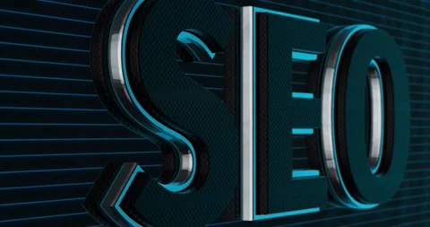 SEO, Search Engine Optimization. 3D Promotion Intro. Text Logo Stock Footage 140978719