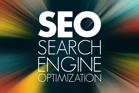 SEO - Search Engine Optimization acronym, business concept background Stock Illustration