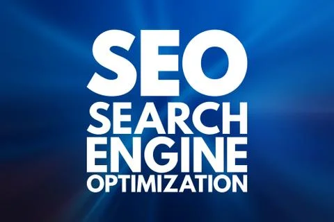 SEO - Search Engine Optimization acronym, business concept background Stock Illustration