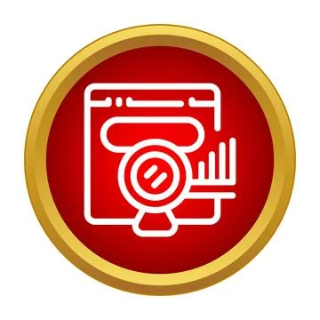 Seo search engine optimization analytics web data icon Stock Illustration