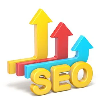 SEO Search engine optimization arrows 3D Stockillustratie