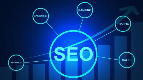SEO search engine optimization background 库存插图