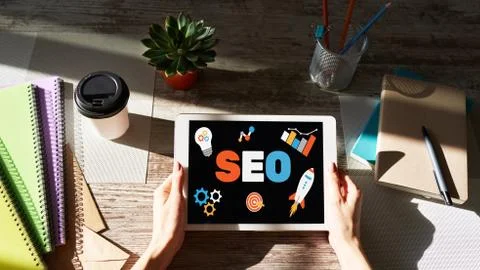 SEO Search engine optimization. Business and digital marketing concept. 스톡 사진