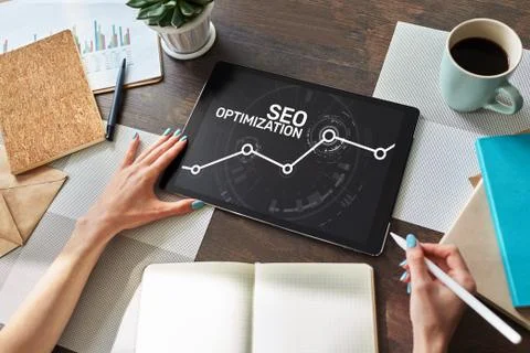 SEO Search engine optimization. Business and digital marketing concept. 库存照片