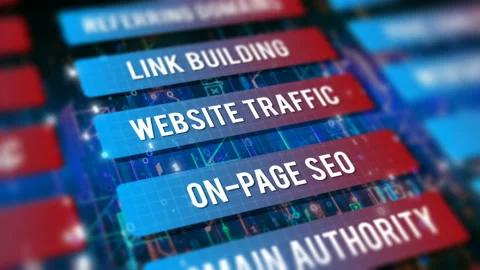 SEO search engine optimization concept video Stock Footage 208352331